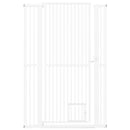 59‚Äù Extra Tall Pet Gate Heavy-Duty Metal Cat Gate with Wide Opening-White by LJGDeals