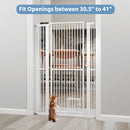 59‚Äù Extra Tall Pet Gate Heavy-Duty Metal Cat Gate with Wide Opening-White
