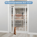 59‚Äù Extra Tall Pet Gate Heavy-Duty Metal Cat Gate with Wide Opening-White by LJGDeals