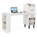 59" L-Shaped Corner Desk with Storage Shelves and Drawer by LJGDeals