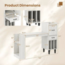 59" L-Shaped Corner Desk with Storage Shelves and Drawer by LJGDeals