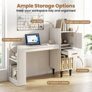 59" L-Shaped Corner Desk with Storage Shelves and Drawer by LJGDeals
