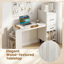59" L-Shaped Corner Desk with Storage Shelves and Drawer by DirectDeals