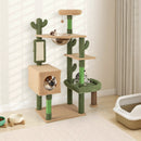 59 Inch Multilevel Cactus Cat Tree with Scratching Posts Cando Toy and Rope-Green by LJGDeals