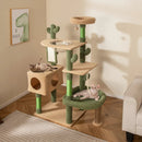 59 Inch Multilevel Cactus Cat Tree with Scratching Posts Cando Toy and Rope-Green by LJGDeals