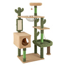 59 Inch Multilevel Cactus Cat Tree with Scratching Posts Cando Toy and Rope-Green by LJGDeals