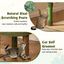 59 Inch Multilevel Cactus Cat Tree with Scratching Posts Cando Toy and Rope-Green by LJGDeals