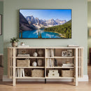 59 Inch TV Stand for TVs Up to 55 Inches with Adjustable Shelves by DirectDeals