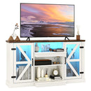 59 Inches Media Console Table with 3-Level Shelves and 22 Dynamic Modes-White by LJGDeals