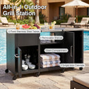 Outdoor Grill Table 59" with Removable Shelves & Storage by LJGDeals