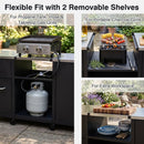 Outdoor Grill Table 59" with Removable Shelves & Storage by LJGDeals
