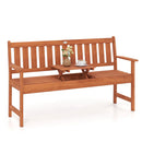 59" Outdoor Wood Garden Bench with Pull by LJGDeals