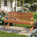 59" Outdoor Wood Garden Bench with Pull by LJGDeals