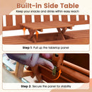 59" Outdoor Wood Garden Bench with Pull by LJGDeals