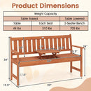 59" Outdoor Wood Garden Bench with Pull by LJGDeals