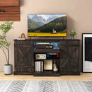 58 Inches TV stand for TVs up to 65 Inches with 20 Color Led Lights-Coffee by LJGDeals