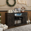 58 Inches TV stand for TVs up to 65 Inches with 20 Color Led Lights-Coffee by LJGDeals