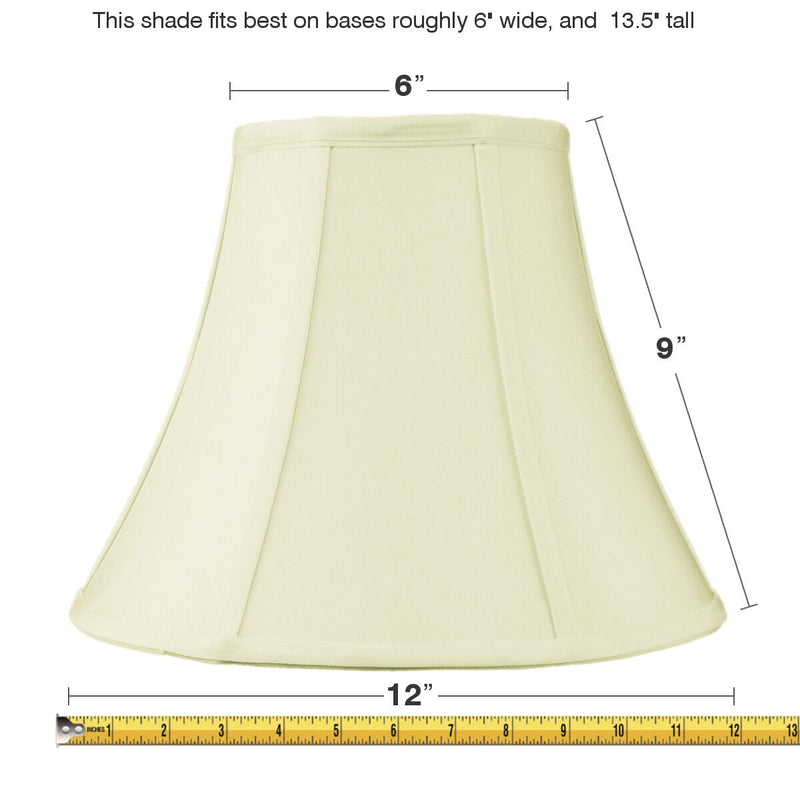 12"W x 10"H Egg Shell Shantung Bell Lampshade