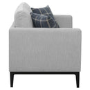 Saba - Cushion Back Loveseat With Pillow Top Arms - Light Gray