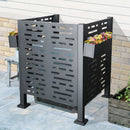 Air Conditioner Fence For Outdoor Units, Metal Privacy Fence Cover, Perfect To Conceal Air Conditioning Units, 3 Fence Panel by HouseOfZazla