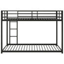 Metal Bunk Bed, Low Bunk Bed With Ladder by HouseOfZazla