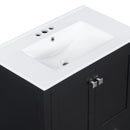Bathroom Vanity With Single Sink, Combo Cabinet Undermount Sink, Bathroom Storage Cabinet With Two Doors And A Drawer, Soft Closing, Multifunctional Storage, Solid Wood Frame by HouseOfZazla