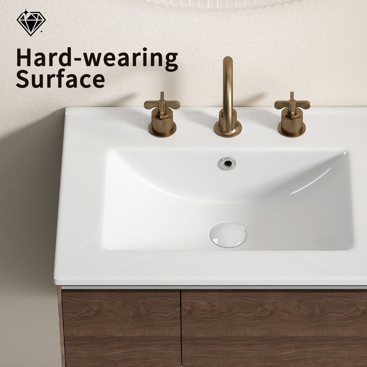 Vessel Sink With 3 Holes, Oval Design For Bathroom - Milk White, photo 3 of 9