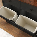 Double Tilt Out Trash Cabinet With Hideaway Drawer And Barn Door Style by HouseOfZazla