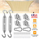 Sun Shade Sail Hardware Kit Stainless Steel Canopy Installation Kit Fixing Accessory for Rectangular Square Shade Sail Installation