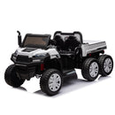 24V 2-Seater UTV-XXL Ride On Truck with Dump Bed for kid,Ride On 4WD UTV with 6 Wheels,Foam Tires, Suitable for Off-Roading,remote control,Three-Point Safety Harness