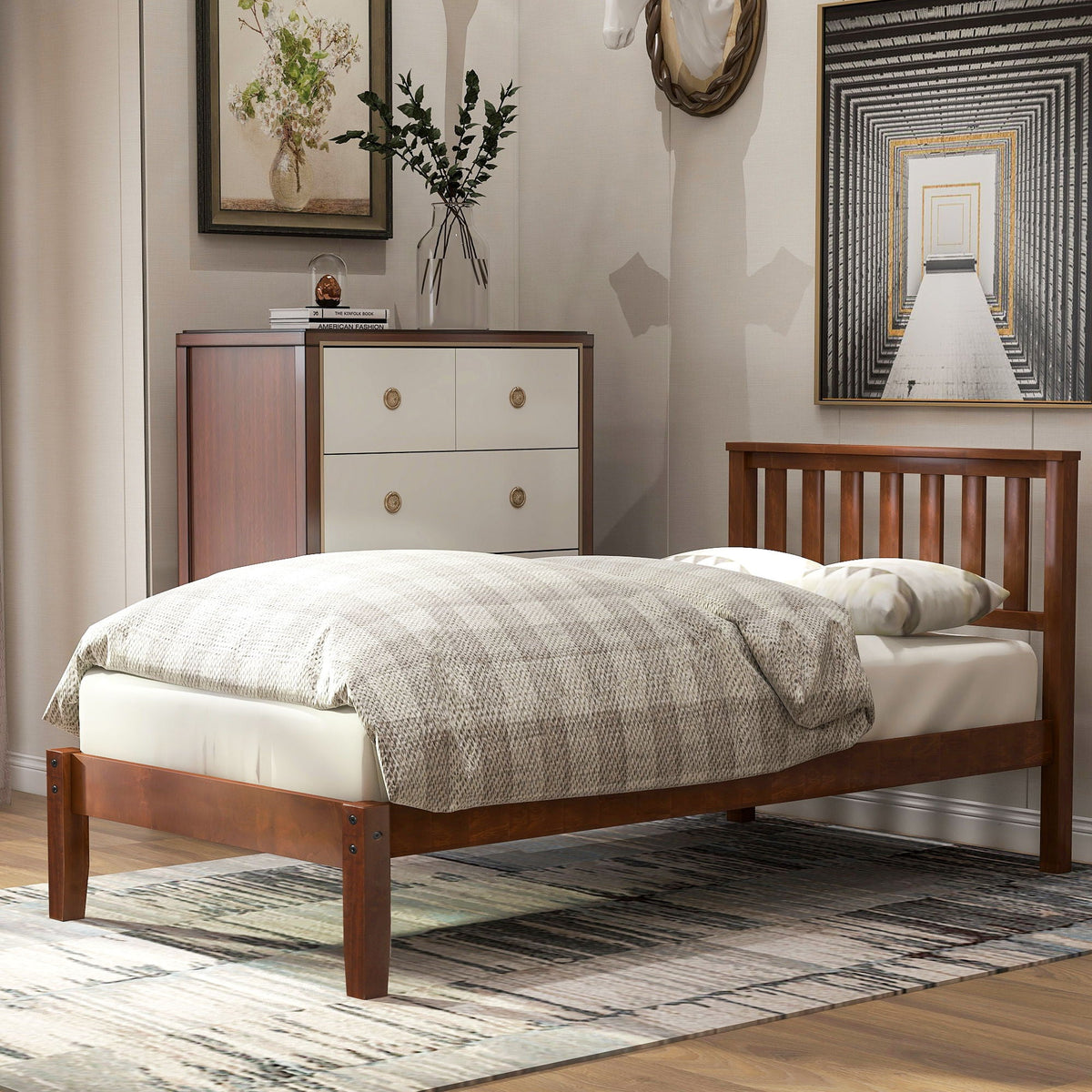 Platform Bed With Headboard, Footboard, Slat Support, photo 2 of 7