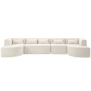 Upholstered Sofa Free Combined Sofa Couch With 2 Chaise Lounge And Five Back Pillows For Living Room by HouseOfZazla