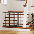 Baby Gate with Cat Door, 29.5-44.1" Metal Pet Door by HouseOfZazla
