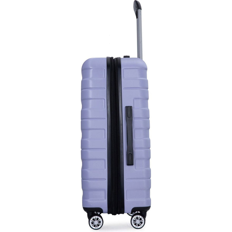 3 Piece Luggage Sets PC Lightweight & Durable Expandable Suitcase with Two Hooks, Double Spinner Wheels, TSA Lock, (21/25/29) Light Purple