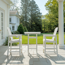 HDPE Bar Height Adirondack Patio Chair Outdoor Bar Chair With Cup Holder And Armrests