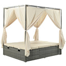 Adjustable Sun Bed With Curtain, High Comfort, With 3 Colors