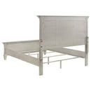 Franco Wood Queen Panel Bed Distressed White