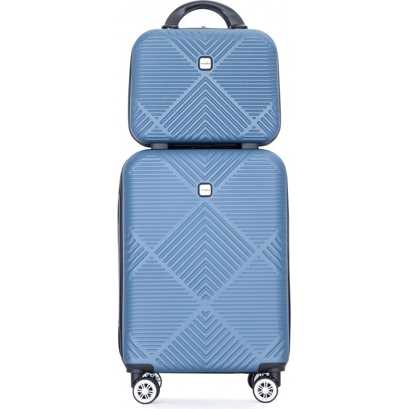 2Piece Luggage Sets ABS Lightweight Suitcase, Spinner Wheels, (20/14) BLUE