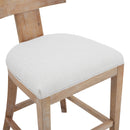 Upholstered Counter Height Bar Stools with Solid Rubber Wood Frame (Set of 2) by HouseOfZazla