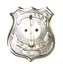 Metal Special Officer Police Style Badge Prop with Pin Back Closure - CHROME