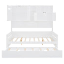 Daybed With All-In-One Cabinet And Shelf