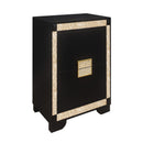 Lively - Nightstand With Glitter Detail And Thick Bar Handle Hardware - Black by HouseOfZazla