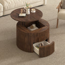 Round Lift Top Coffee Table With Hidden Storage For Living Room by HouseOfZazla