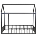 Metal Bed House Bed Frame With Fence by Unique Piece Furniture