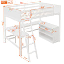 Loft Bed With Shelves With Desk by HouseOfZazla