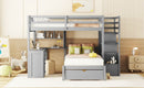 Bunk Bed With Desk, Drawers And Shelves by HouseOfZazla