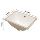European Style Ceramic Rectangular Undermount Bathroom Sink With Overflow by HouseOfZazla
