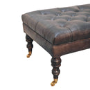 Buffalo - Ottoman With Castor Legs by HouseOfZazla