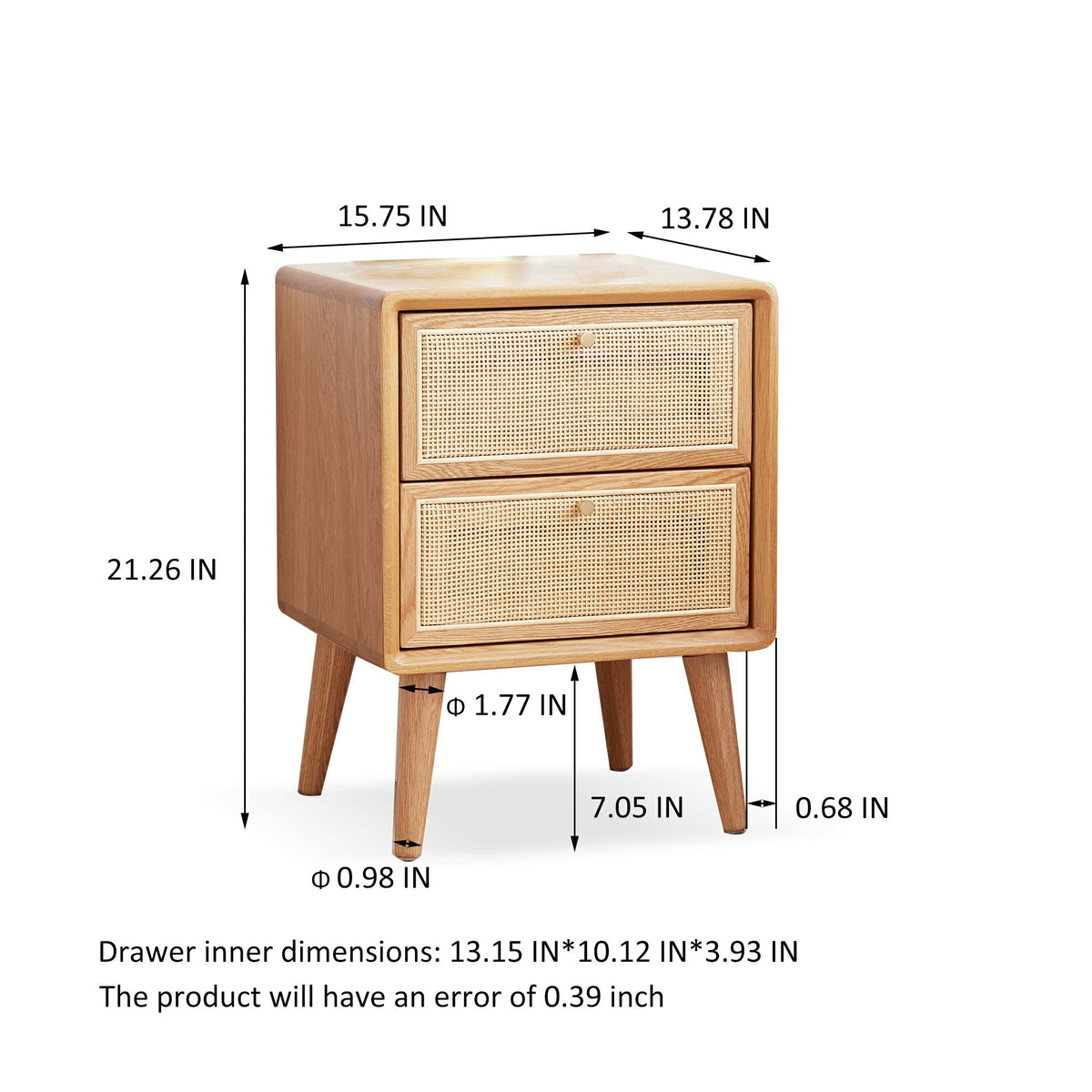 Pure Solid Wood Bedside Cabinet, photo 8 of 8