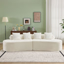 Modern Curved Sofa With Pillows by Unique Piece Furniture